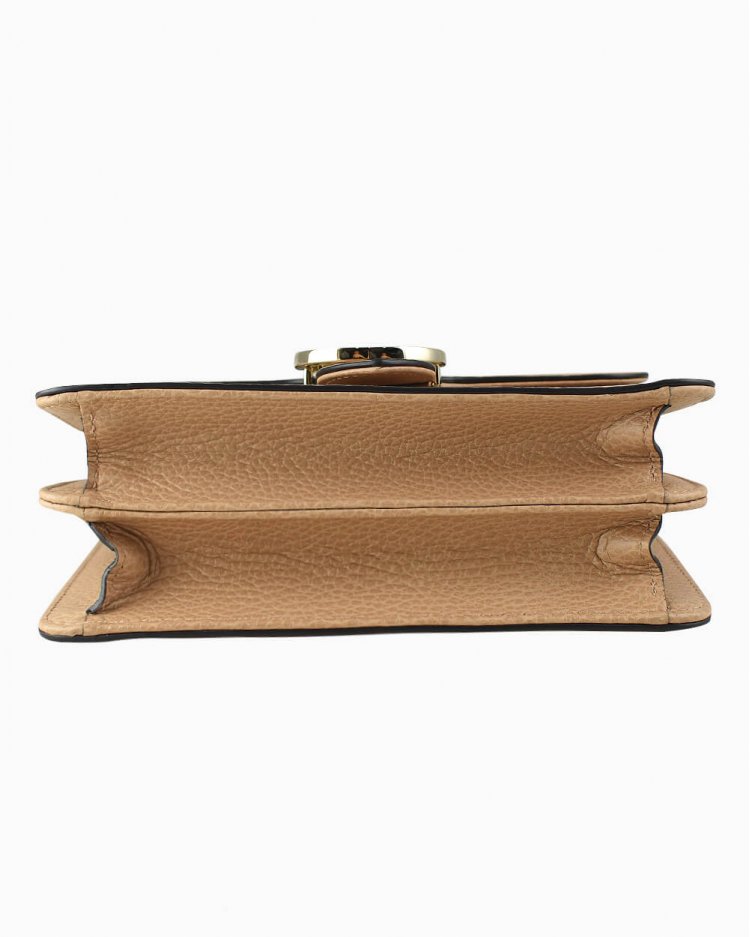 Bolsa Gucci Original Interlocking Calfskin Camel Feminino